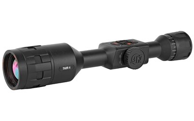 ATN Corp, THOR 4 640, Thermal Rifle Scope, 2.5-25X50mm, 30mm Main Body Tube, 640x480 Sensor Resolution, 7 Different Reticles In Red/Green/Blue/White/Black, Full HD Video Record, WiFi, GPS, Smooth Zoom and Smartphone With iOS or Android, Matte Finish, Black