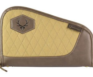 Evolution Outdoor, President Series, Pistol Case, Fits Most Handguns Up to 12", Cotton Duck Canvas and Brown Fleece Lining Construction, Brown