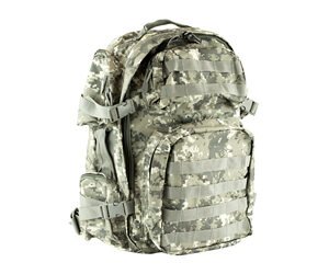NcSTAR, Tactical Backpack, 18" x 12" x 6" Main Compartment, Nylon, Gray Digital Camo, Adjustable Shoulder Straps, Exterior PALS/ MOLLE Webbing, Hydration Bladder Compatible