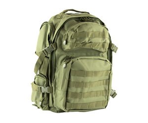 NcSTAR, Tactical Backpack, 18" x 12" x 6" Main Compartment, Nylon, Green, Adjustable Shoulder Straps, Exterior PALS/ MOLLE Webbing, Hydration Bladder Compatible