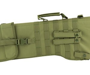 NcSTAR, Rifle Scabbard, Green, Nylon, 22" Length, Six Metal D-Ring locations, Includes Padded Shoulder Sling
