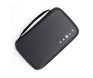 Vault Case, Large Case, Velcro Flex Panels, Elastic Holders, 11"x6.5", Faux Carbon Fiber Outer Shell