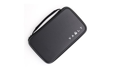 Vault Case, Large Case, Velcro Flex Panels, Elastic Holders, 11"x6.5", Faux Carbon Fiber Outer Shell