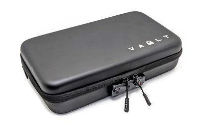 Vault Case, Case Secure, Velcro Flex Panels, Elastic Holders, Combination Style Locking Mechanism, 11"x6.5", Smooth Matte Finish, Black, Includes Detachable Shoulder Strap